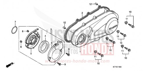 PANNEAU CARTER-MOTEUR G. SH125A de 2010